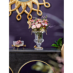 Ваза из прозрачного стекла на бронзовой подставке с ободком и ручками в виде стрекоз Eden Garden варинант исполнения - 6 | Loft Concept в Ростове-на-Дону