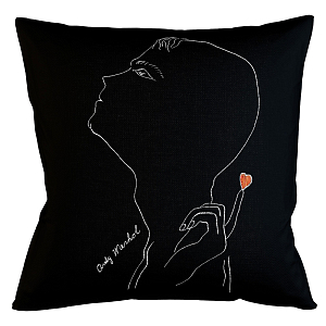 Декоративная подушка White Silhouette Lover Pillow