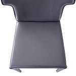 Стул серый из искуственной кожи на 4-х ножках Enigma Gray варинант исполнения - 3 | Loft Concept в Ростове-на-Дону