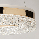 Люстра в виде кольца золотого цвета с прозрачными вставками Radiant Rail варинант исполнения - 9 | Loft Concept в Ростове-на-Дону