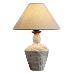 Настольная лампа с керамическим фактурным основанием и тканевым абажуром Eastern Tale варинант исполнения - 1 | Loft Concept в Ростове-на-Дону