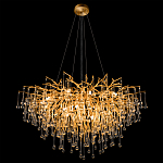 Люстра подвесная с прозрачными стеклянными подвесками в форме капель Диаметр 100 см Droplet Chandelier варинант исполнения - 5 | Loft Concept в Ростове-на-Дону