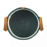 Корзина для хранения с ручками Interlacement Green  варинант исполнения - 1 | Loft Concept в Ростове-на-Дону