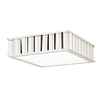 Потолочный светильник квадратный с гофрированным серебрянным абажуром Millennium варинант исполнения - 1 | Loft Concept в Ростове-на-Дону