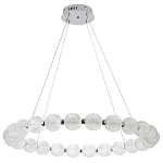 Светодиодная кольцевая люстра с круглыми плафонами Crystal Globule Chandelier Chrome варинант исполнения - 4 | Loft Concept в Ростове-на-Дону