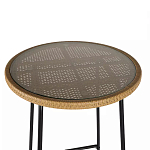Барный столик с круглой плетеной столешницей Wicker Table Top варинант исполнения - 4 | Loft Concept в Ростове-на-Дону