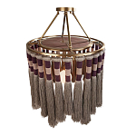 Люстра круглая плетеная с кисточками Walnut Chandelier Tassels Boho Style варинант исполнения - 2 | Loft Concept в Ростове-на-Дону