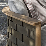 Дизайнерский уличный диван из массива дерева с плетеной спинкой PALINFRASCA Sofa варинант исполнения - 21 | Loft Concept в Ростове-на-Дону