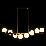 Люстра на штанге с 8-ю белыми шарообразными плафонами Bubble Chandelier варинант исполнения - 1 | Loft Concept в Ростове-на-Дону
