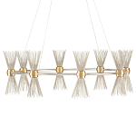 Люстра круглая с фактурными абажурами из тонких металлических палочек Wild Thorns варинант исполнения - 2 | Loft Concept в Ростове-на-Дону