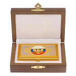 Визитница карманная металлическая с гравюрой Герба России в подарочной коробке Gold Metal Business Card Holders варинант исполнения - 3 | Loft Concept в Ростове-на-Дону