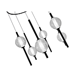 Люстра светодиодная с 6-ю сферическими стеклянными плафонами Splatter варинант исполнения - 4 | Loft Concept в Ростове-на-Дону