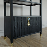 Стеллаж со стеклянными полками Elsa Dreams Black варинант исполнения - 4 | Loft Concept в Ростове-на-Дону