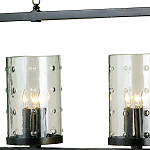 Люстра прямоугольная с 4-мя прозрачными цилиндрическими плафонами  Stamped Cylinders варинант исполнения - 1 | Loft Concept в Ростове-на-Дону