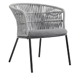 Кресло с декоративным плетением на спинке и подлокотниках Armchair Weaving варинант исполнения - 2 | Loft Concept в Ростове-на-Дону