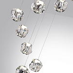 Люстра каскадня с 12-ю прозрачными шарообразными плафонами Bubbles Bocci варинант исполнения - 3 | Loft Concept в Ростове-на-Дону