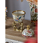 Шкатулка в форме яйца на величественных львах из фарфора с бронзовыми элементами Eden Garden варинант исполнения - 6 | Loft Concept в Ростове-на-Дону