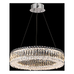 Люстра подвесная круглая из прозрачного хрусталя с корпусом из металла цвета хром Selfsufficient варинант исполнения - 3 | Loft Concept в Ростове-на-Дону