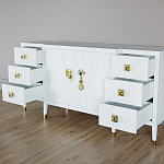 Большой Комод-буфет Elsa Dreams White с ящиками варинант исполнения - 6 | Loft Concept в Ростове-на-Дону