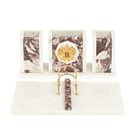 Настольный письменный набор из мрамора и креноида с гербом России Marble Accessory варинант исполнения - 1 | Loft Concept в Ростове-на-Дону