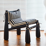 Кресло черно-белое со съемными подушками Celebrity варинант исполнения - 2 | Loft Concept в Ростове-на-Дону