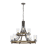 Люстра с цилиндрическим плафонами из толстого волнистого стекла в индустриальном стиле Feiss варинант исполнения - 2 | Loft Concept в Ростове-на-Дону