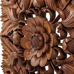Панно из дерева квадратное Flower Panel With Trees варинант исполнения - 2 | Loft Concept в Ростове-на-Дону