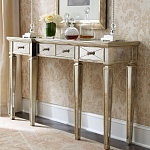 Консоль зеркальная в цвете шампань с 3-мя ящиками Hyaloid варинант исполнения - 1 | Loft Concept в Ростове-на-Дону