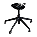 Стул с мягкой синей обивкой из велюра и подъемно-поворотным механизмом на черных колесиках Harper Blue варинант исполнения - 4 | Loft Concept в Ростове-на-Дону