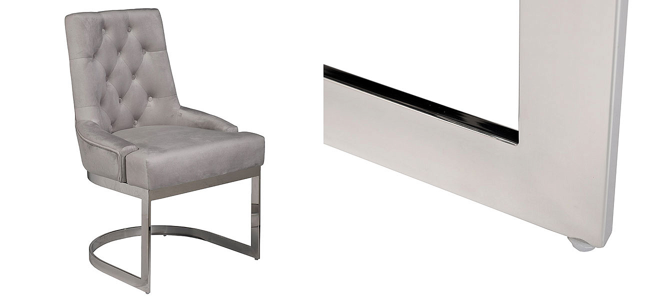 Стул из велюра Antonio gray Стул из велюра Antonio gray - Loft-Concept в Ростове-на-Дону