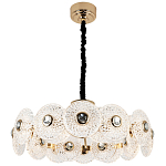 Люстра с декором из круглых рельефных пластин из хрусталя Decorative Glass Discs Chandelier 82 варинант исполнения - 2 | Loft Concept в Ростове-на-Дону