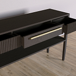 Дизайнерская Консоль с полкой и ящиком Primo Темный орех варинант исполнения - 7 | Loft Concept в Ростове-на-Дону