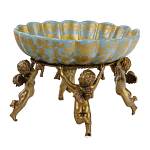 Чаша с орнаментом на бронзовых ножках в виде ангелов Eden Garden варинант исполнения - 2 | Loft Concept в Ростове-на-Дону