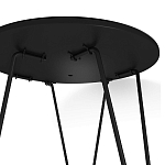 Стол журнальный с круглой столешницей из стекла Gold and Black Marble варинант исполнения - 5 | Loft Concept в Ростове-на-Дону