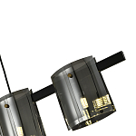 Подвесной светильник светодиодный с 5-ю цилиндрическими плафонами светло-серого цвета из стекла и стали Andrea Сhandelier Grey варинант исполнения - 3 | Loft Concept в Ростове-на-Дону