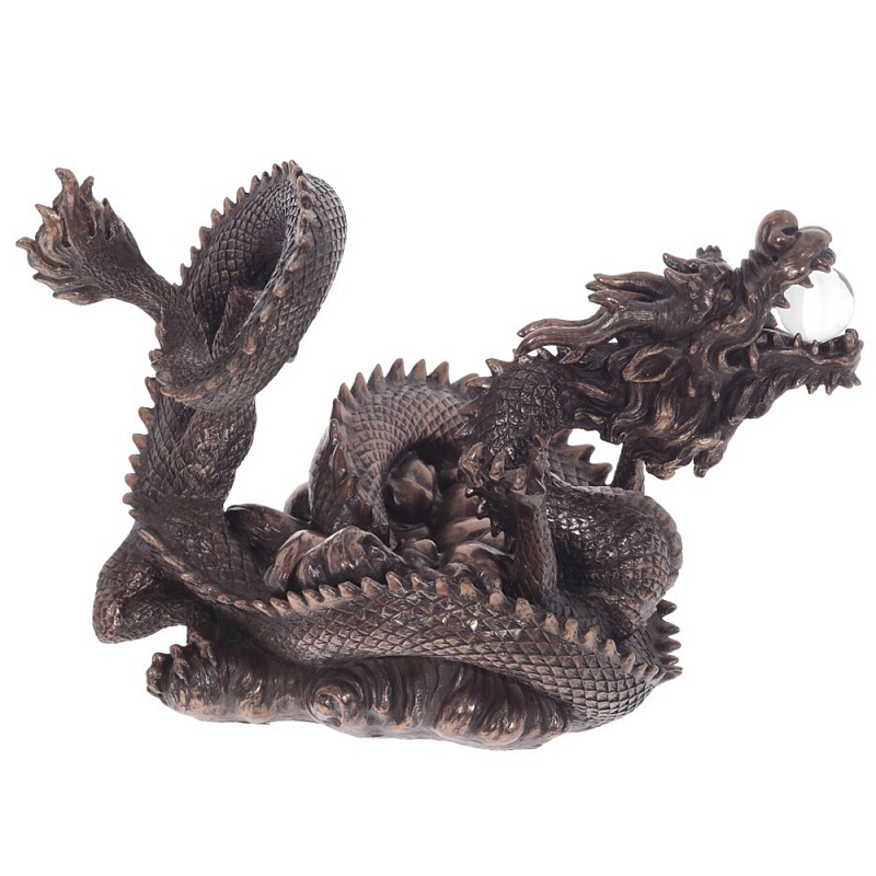    Fuzanglong Dragon Dark Bronze Statuette     -- | Loft Concept 