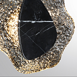 Бра с волнообразным стеклянным плафоном и вставкой из мрамора Liquid Stone варинант исполнения - 16 | Loft Concept в Ростове-на-Дону