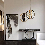 Консоль чёрная с геометрическим основанием Josette варинант исполнения - 2 | Loft Concept в Ростове-на-Дону