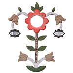 Зеркало-цветок из картона в русском стиле варинант исполнения - 1 | Loft Concept в Ростове-на-Дону