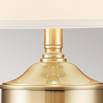 Настольная лампа со тканевым абажуром и прозрачным ребристым стеклянным основанием Quoizel варинант исполнения - 2 | Loft Concept в Ростове-на-Дону