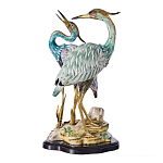 Статуэтка в виде двух птиц из фарфора с бронзовыми элементами Bird of the Garden of Eden варинант исполнения - 1 | Loft Concept в Ростове-на-Дону