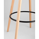 Пластиковый барный стул на ножках из массива бука Eames White варинант исполнения - 4 | Loft Concept в Ростове-на-Дону