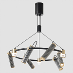 Люстра круглая с 9-ю цилиндрическими плафонами на магнитном креплении Bronze Concert варинант исполнения - 5 | Loft Concept в Ростове-на-Дону