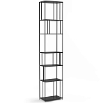 Высокий стеллаж из металла Menzie High Metal Rack Black варинант исполнения - 1 | Loft Concept в Ростове-на-Дону