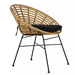 Стул круглый с ротанговым плетением Round Wicker Stool варинант исполнения - 1 | Loft Concept в Ростове-на-Дону