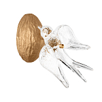 Бра с прозрачной стеклянной фигуркой птички Serip Voa варинант исполнения - 1 | Loft Concept в Ростове-на-Дону