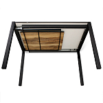 Стол обеденный раздвижной с прямоугольной столешницей на четырех черных ножках Blair варинант исполнения - 5 | Loft Concept в Ростове-на-Дону