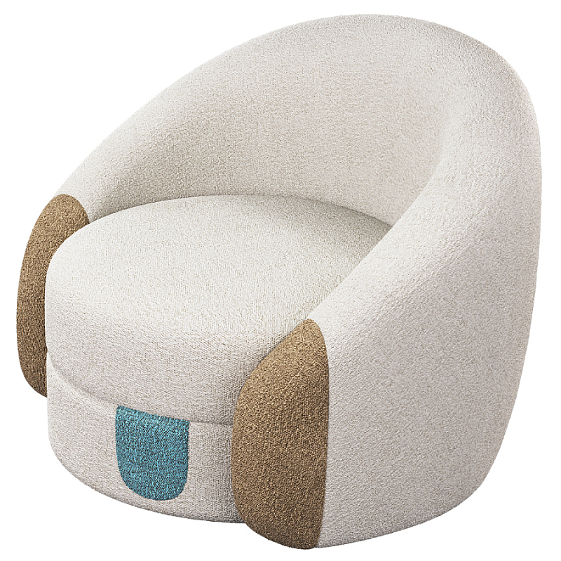 Дизайнерское Кресло Undina Молочный Песочный Голубой в Ростове-на-Дону | Loft Concept 