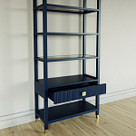 Стеллаж Elsa Dreams Blue со стеклянными полками и ящиком варинант исполнения - 3 | Loft Concept в Ростове-на-Дону