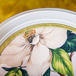 Стул светло-серый из натурального бука с изображением птиц и цветов Blooming Red Birds варинант исполнения - 5 | Loft Concept в Ростове-на-Дону